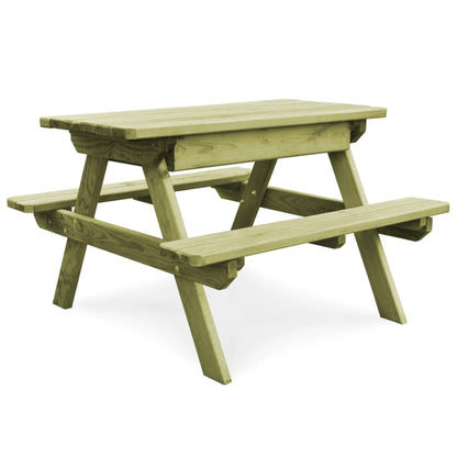 Picknicktafel met banken 90x90x58 cm geïmpregneerd grenenhout - AllerleiShop