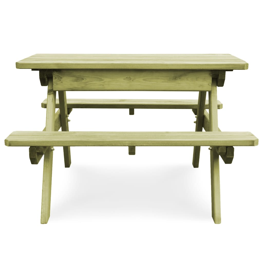 Picknicktafel met banken 90x90x58 cm geïmpregneerd grenenhout - AllerleiShop