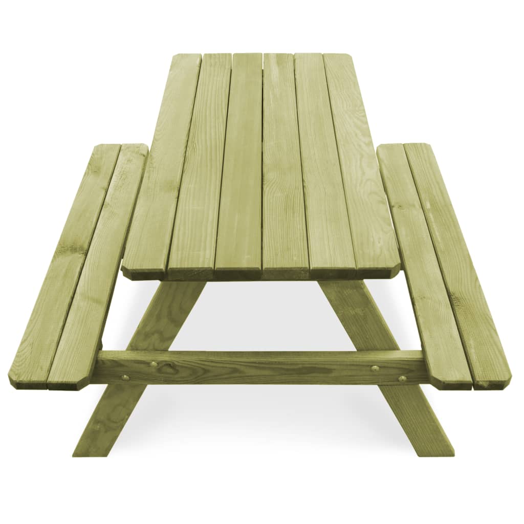 Picknicktafel met banken 90x90x58 cm geïmpregneerd grenenhout - AllerleiShop