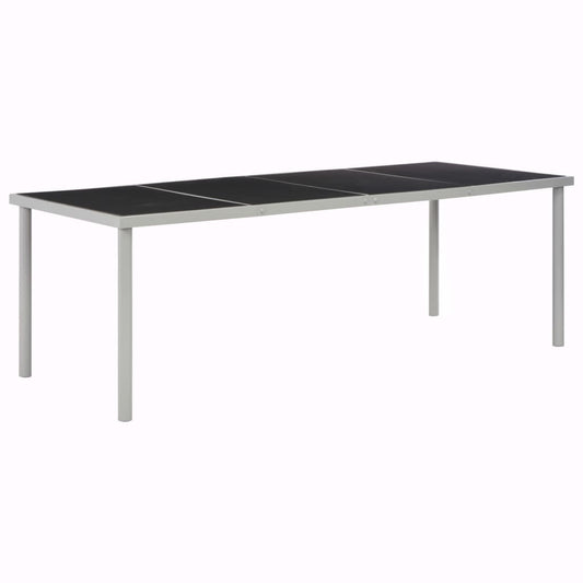 Tuintafel 220x90x74,5 cm staal zwart - AllerleiShop