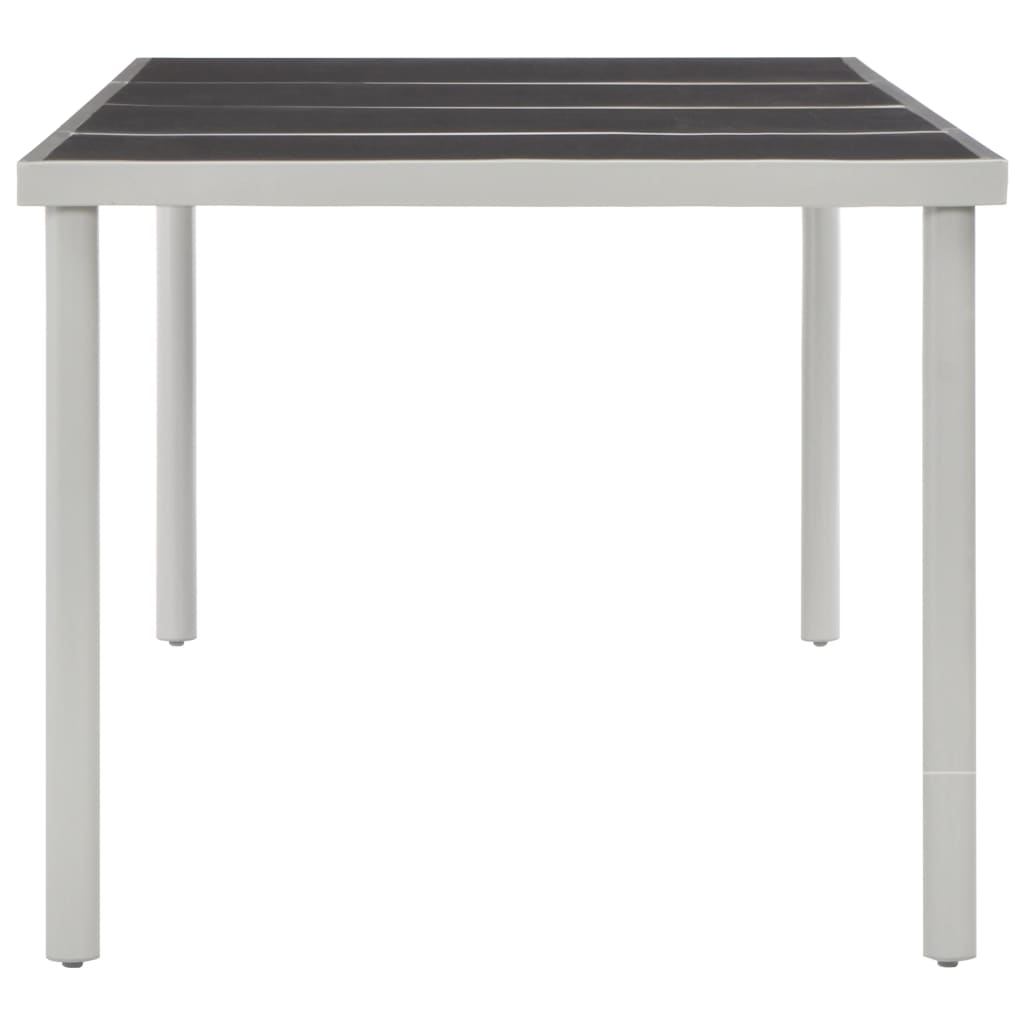 Tuintafel 220x90x74,5 cm staal zwart - AllerleiShop