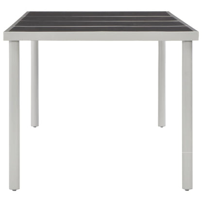 Tuintafel 220x90x74,5 cm staal zwart - AllerleiShop