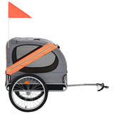 Hondenfietstrailer oranje en grijs - AllerleiShop