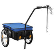 Fietstrailer/trekwagen 155x60x83 cm staal blauw - AllerleiShop