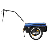 Fietstrailer/trekwagen 155x60x83 cm staal blauw - AllerleiShop