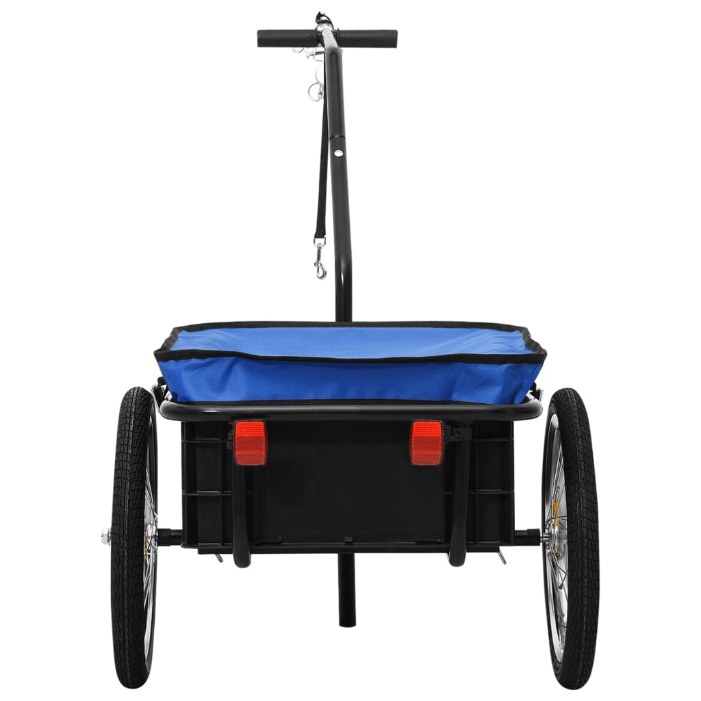 Fietstrailer/trekwagen 155x60x83 cm staal blauw - AllerleiShop