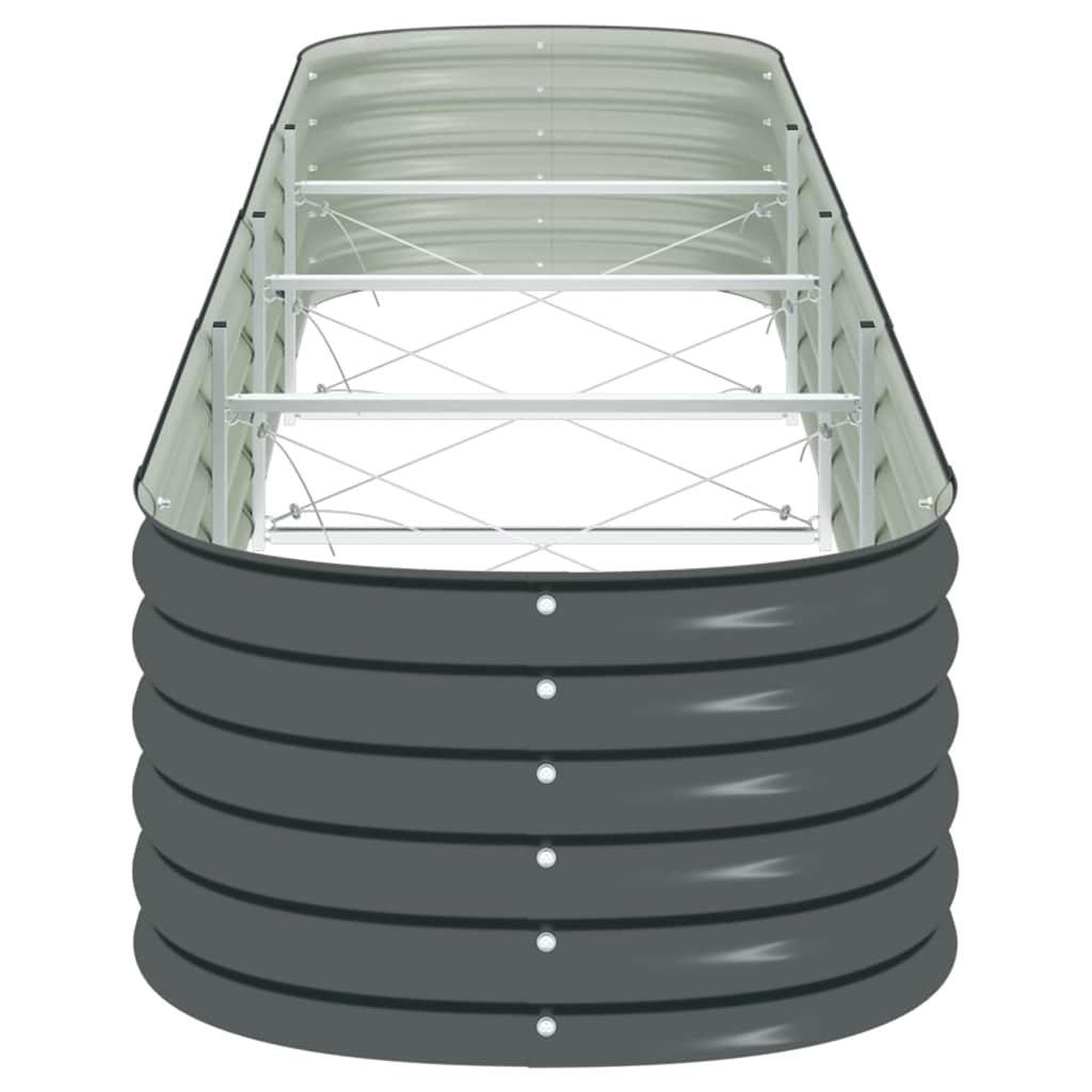 Plantenbak verhoogd 400x80x44 cm gegalvaniseerd staal grijs