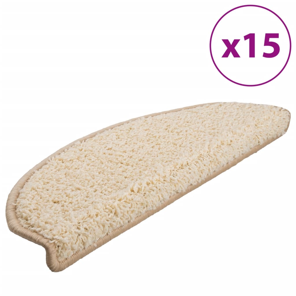 Trapmatten 15 st 65x21x4 cm crèmekleurig