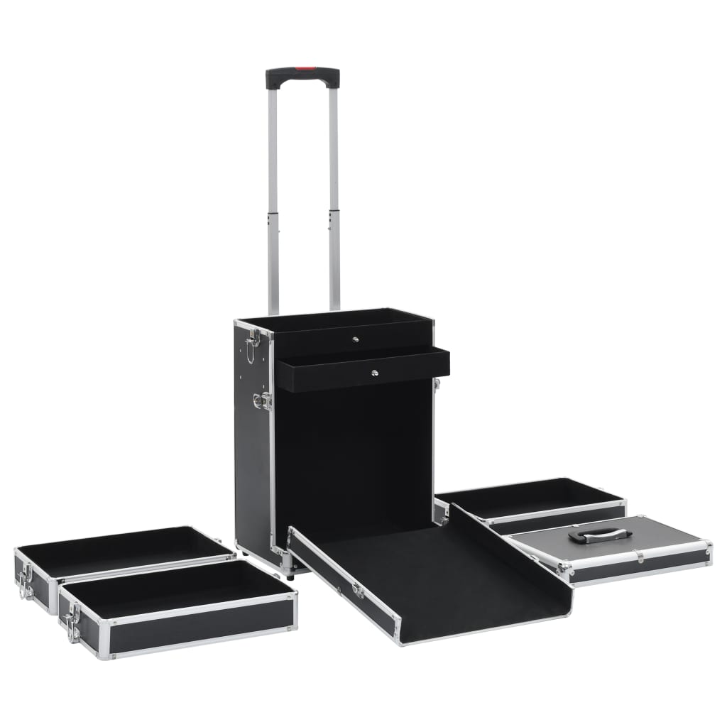 Make-up trolley aluminium zwart - AllerleiShop