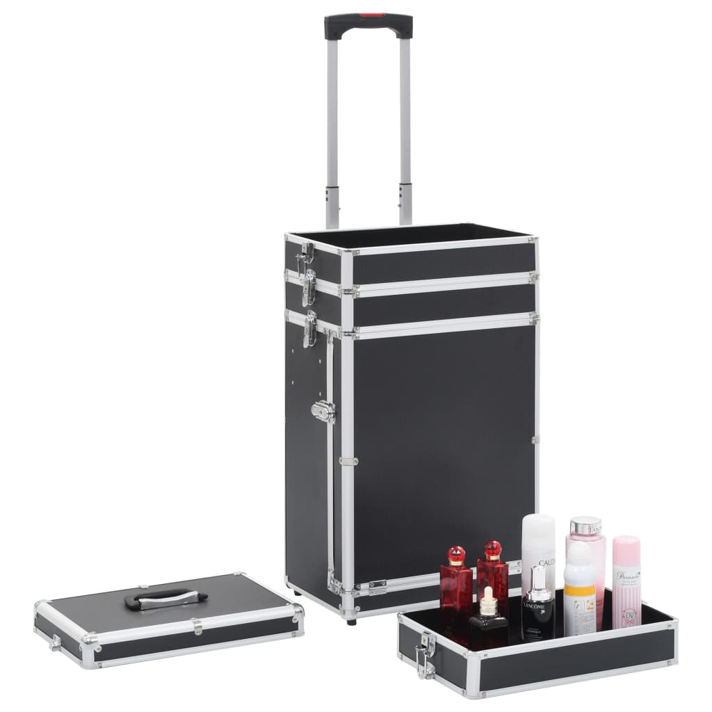 Make-up trolley aluminium zwart - AllerleiShop