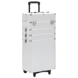 Make-up trolley aluminium zilverkleurig - AllerleiShop