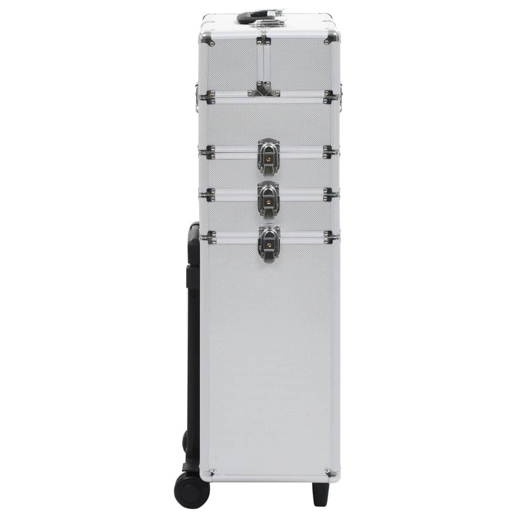 Make-up trolley aluminium zilverkleurig - AllerleiShop