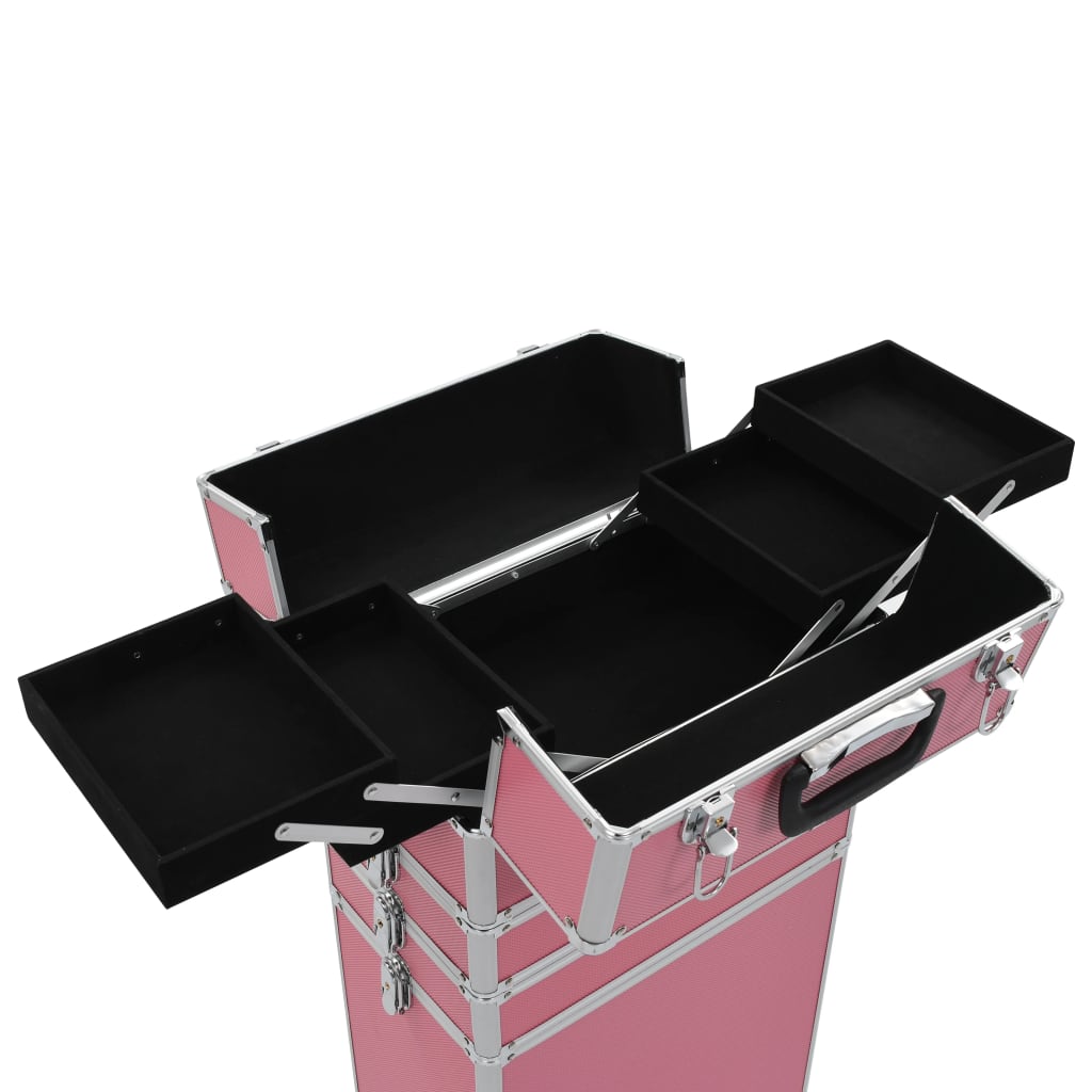 Make-up trolley aluminium roze - AllerleiShop