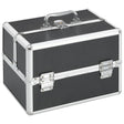 Make-up koffer 22x30x21 cm aluminium zwart - AllerleiShop
