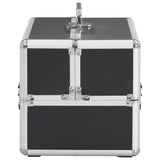Make-up koffer 22x30x21 cm aluminium zwart - AllerleiShop