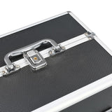 Make-up koffer 22x30x21 cm aluminium zwart - AllerleiShop