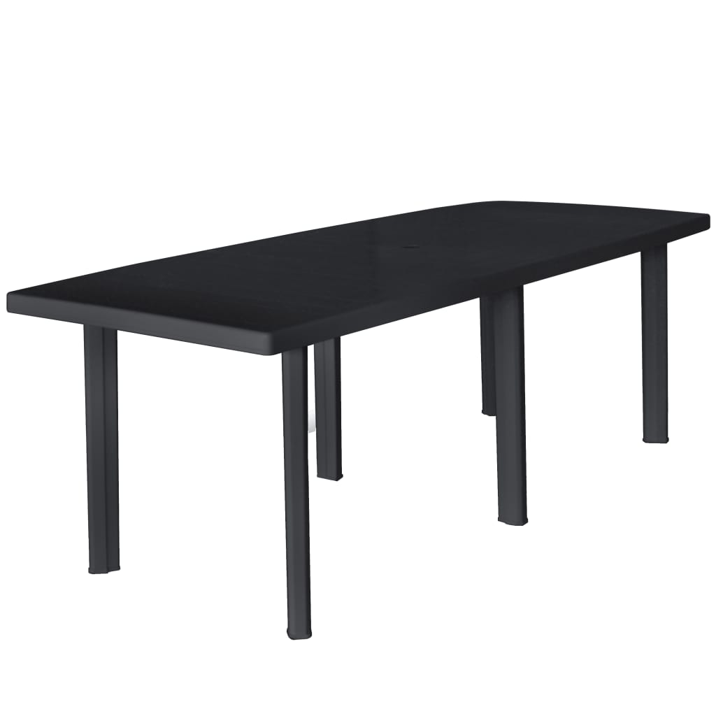 Tuintafel 216x90x72 cm kunststof antraciet - AllerleiShop