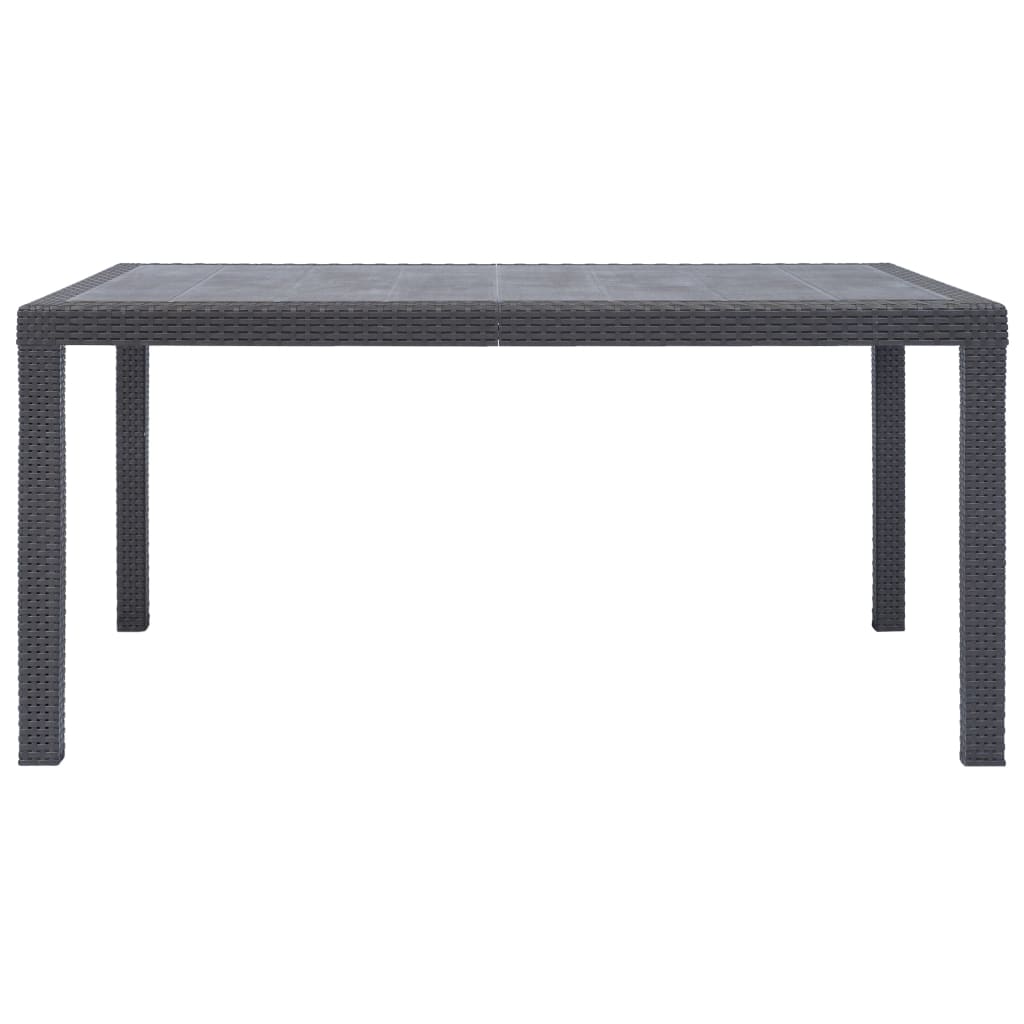 Tuintafel 150x90x72 cm rattan-look kunststof bruin - AllerleiShop