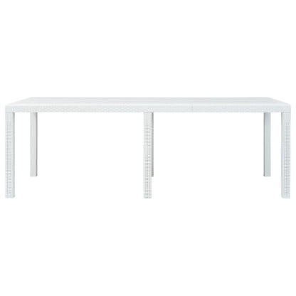 Tuintafel 220x90x72 cm rattan-look kunststof wit - AllerleiShop