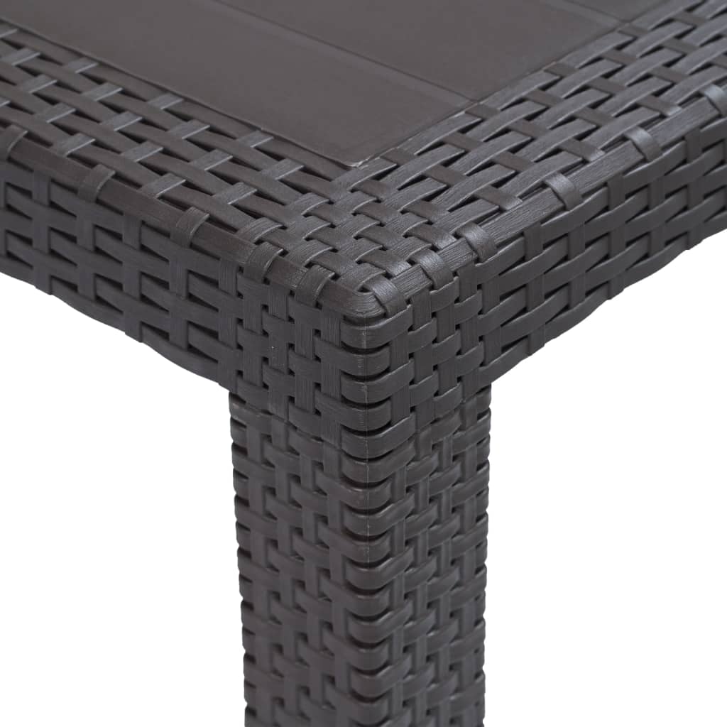 Tuintafel 220x90x72 cm rattan-look kunststof bruin - AllerleiShop