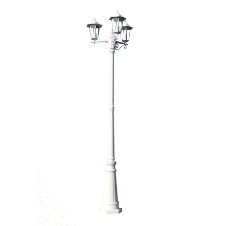 Tuinlantaarn Kingston 3-arms 215 cm wit - AllerleiShop