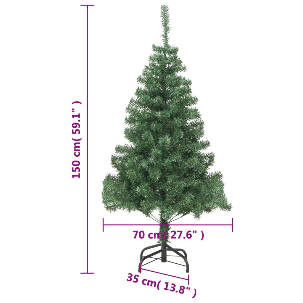 Kunstkerstboom met standaard 380 takken 150 cm - AllerleiShop