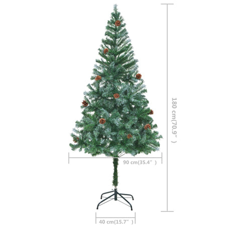 Kunstkerstboom met dennenappels 180 cm - AllerleiShop