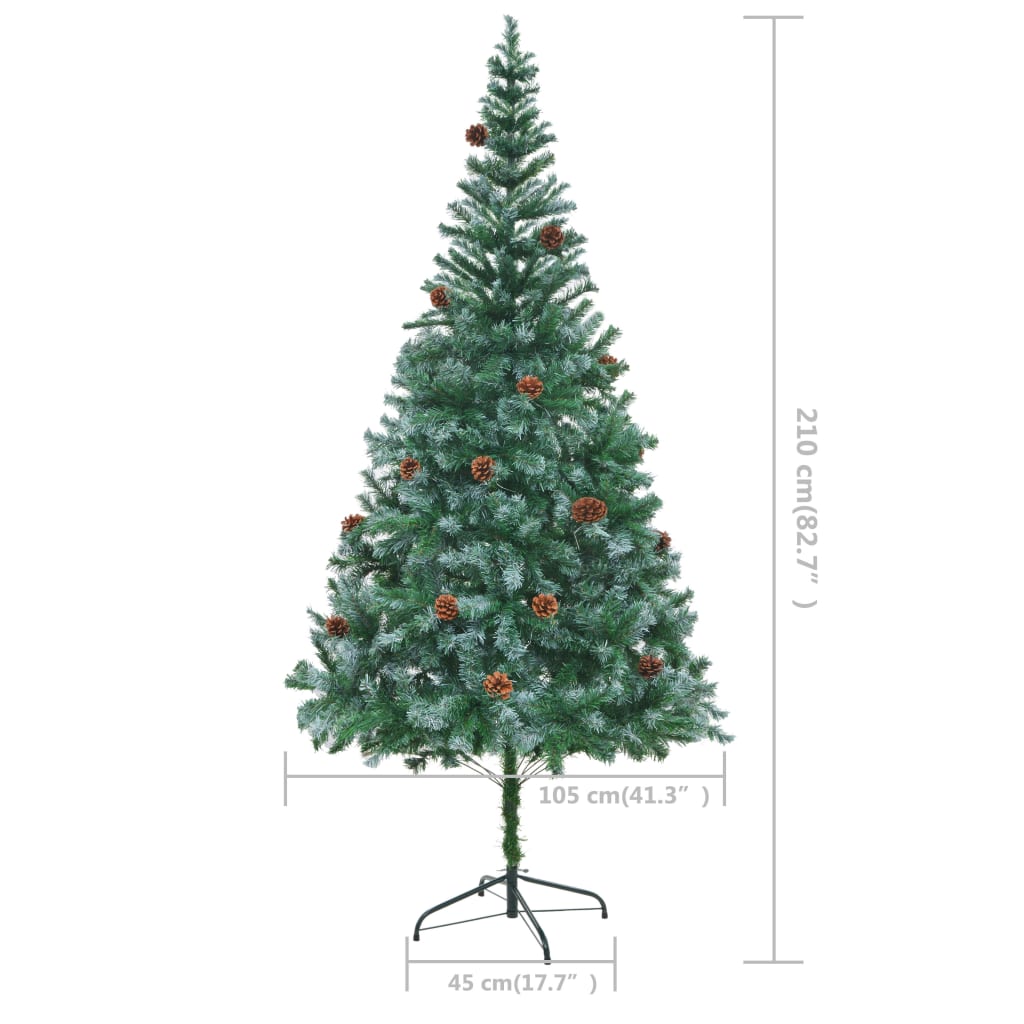 Kunstkerstboom met dennenappels 210 cm - AllerleiShop