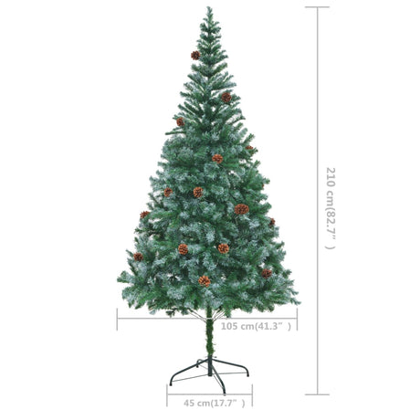 Kunstkerstboom met dennenappels 210 cm - AllerleiShop