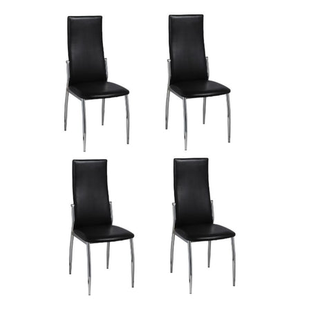 Eetkamerstoelen 4 st kunstleer zwart - AllerleiShop