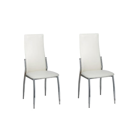 Eetkamerstoelen 2 st kunstleer wit - AllerleiShop