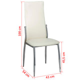 Eetkamerstoelen 2 st kunstleer wit - AllerleiShop