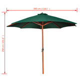 Parasol 258 cm groen - AllerleiShop