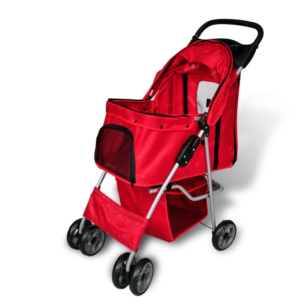 Wandelwagen voor hond rood