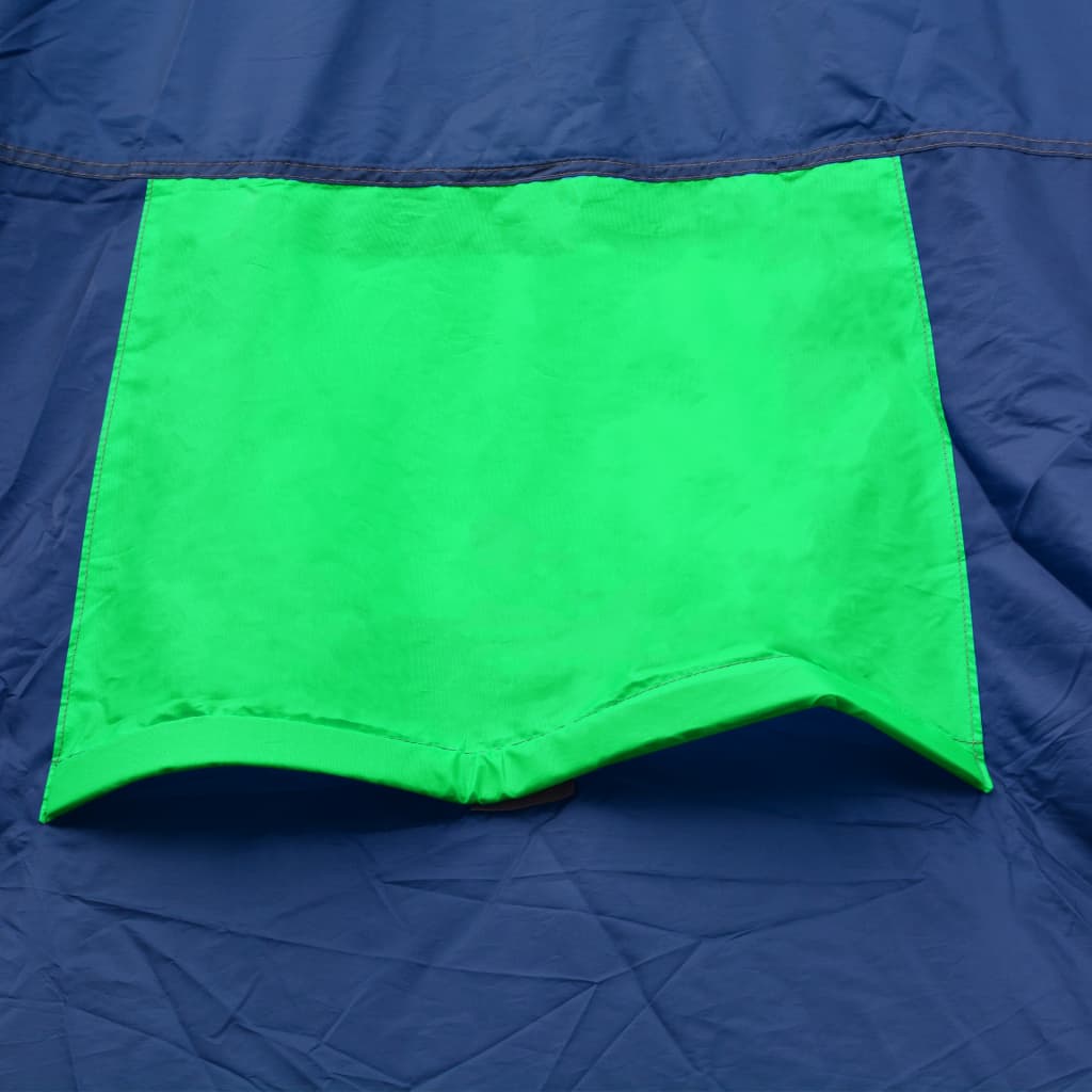 Tent 9-persoons polyester blauw en groen