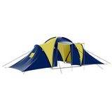 Tent 9-persoons polyester blauw en geel