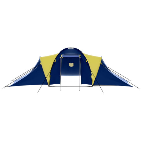 Tent 9-persoons polyester blauw en geel