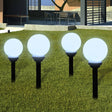 Tuinpadlampen 4 st met grondpin LED 15 cm - AllerleiShop