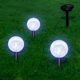 Solarbollampen 3 st LED met grondankers en zonnepaneel - AllerleiShop