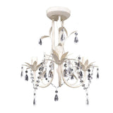 Kristallen kroonluchter met wit elegant design (3 lampen)