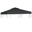 Vervangend tentdoek prieel 310 g/m² 3x3 m donkergrijs - AllerleiShop