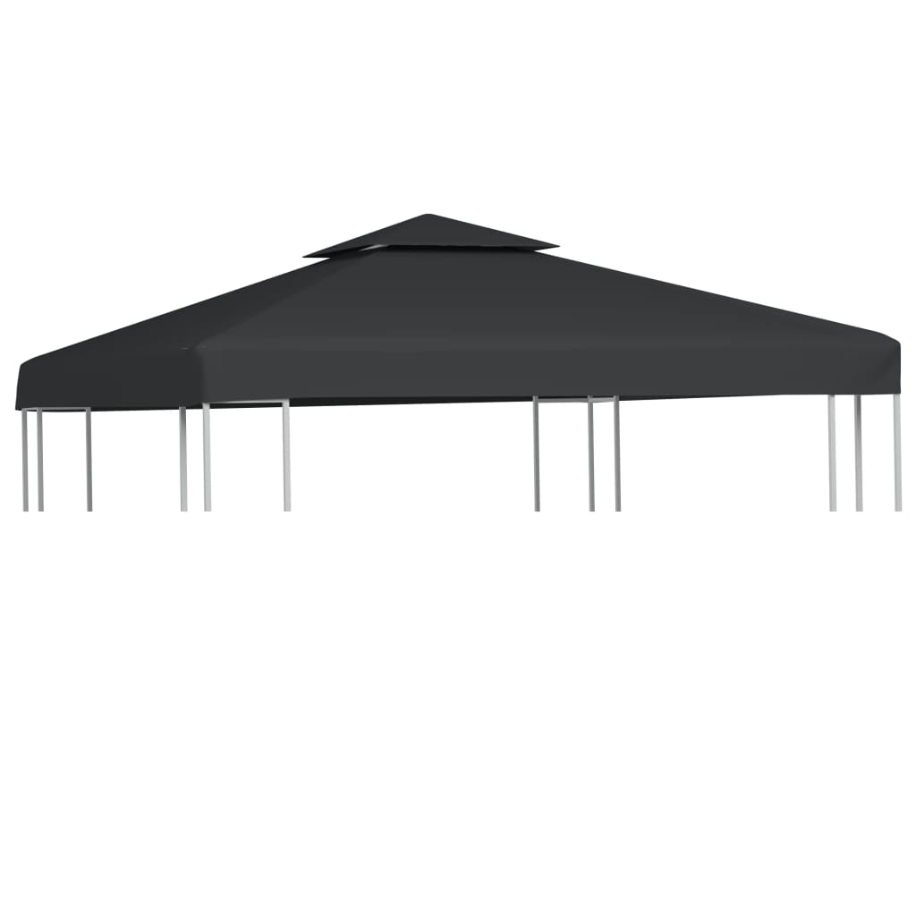 Vervangend tentdoek prieel 310 g/m² 3x3 m donkergrijs - AllerleiShop