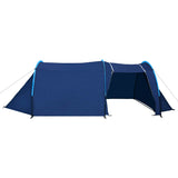 Tent 4-persoons marineblauw en lichtblauw