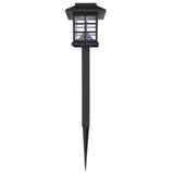 12-delige LED-tuinverlichtingsset solar met pin 8,6x8,6x38 cm - AllerleiShop