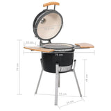 Kamado barbecue 76 cm keramiek - AllerleiShop