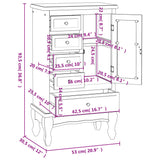 Kast met 5 lades en 2 planken wit