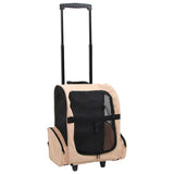 Huisdierentrolley inklapbaar beige