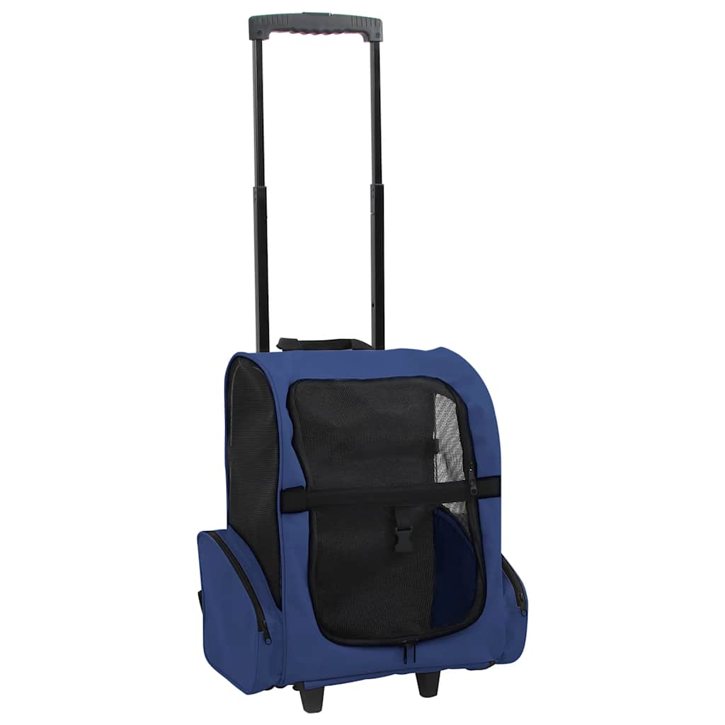 Huisdierentrolley inklapbaar blauw