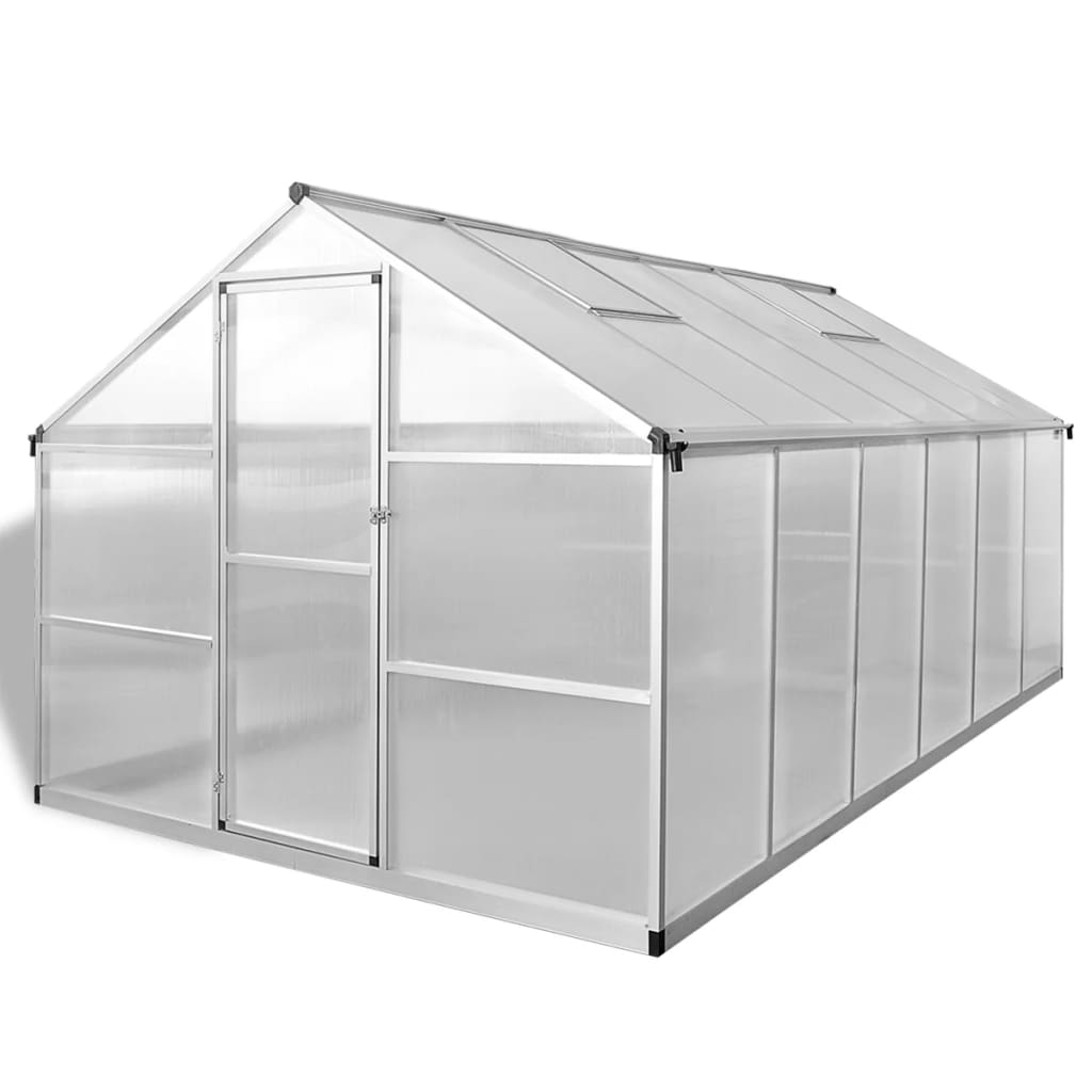 Tuinkas versterkt aluminium met basisframe 9,025 m² - AllerleiShop