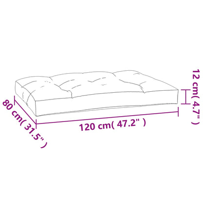 Palletkussen 120 x 80 x 12 cm stof wijnrood - AllerleiShop